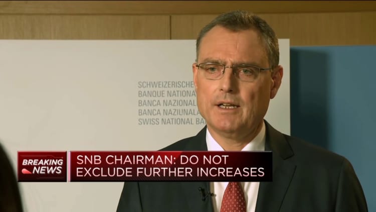 SNB başkanı: 75 baz puanlık artışın ardından daha fazla faiz artırımını 'dışlamıyoruz'