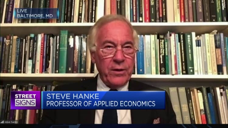 Steve Hanke says the Fed has been looking for the cause of inflation 'in all the wrong places'