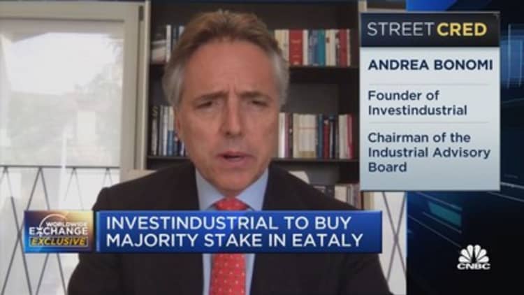 Investindustrial chairman Andrea Bonomi says the company intends to buy a 52% stake in Eataly
