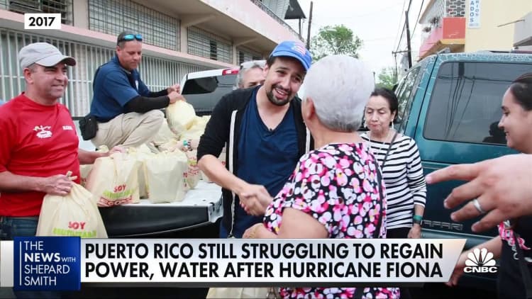 Lin-Manuel Miranda is doing what he can to raise awareness of the situation in Puerto Rico after Fiona