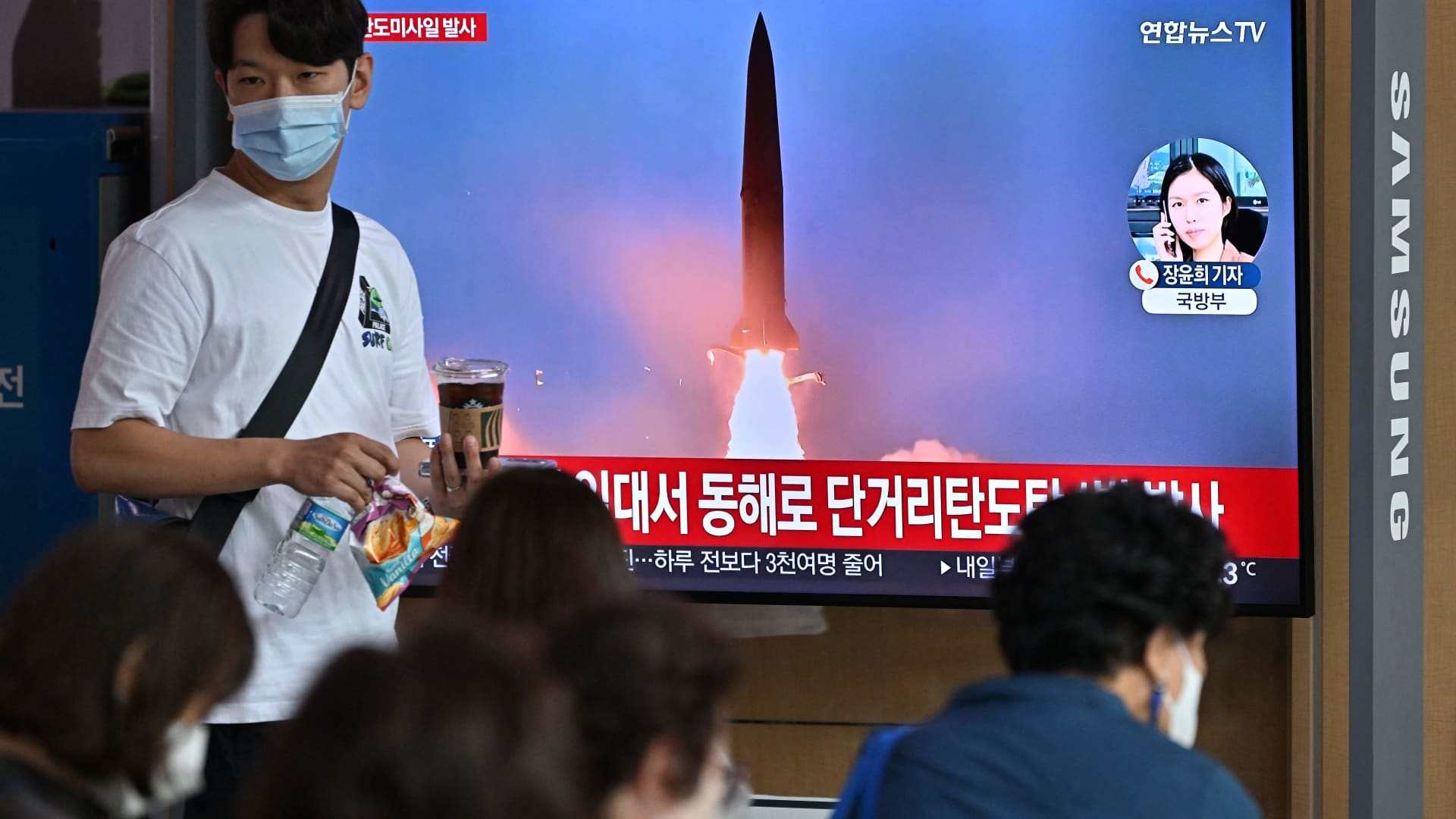 North Korea fires ballistic missile ahead of visit to Kamala Harris