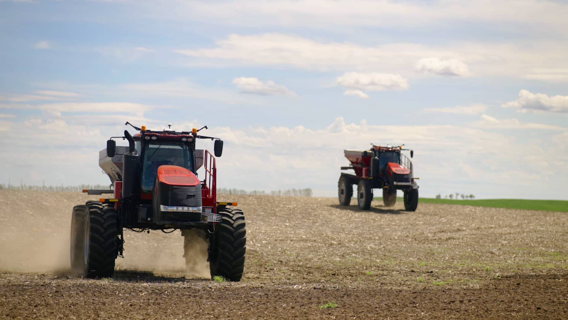 The Trident 5550 is designed for spreading materials in farm fields. Retrofitted with autonomous technology developed by Raven Industries, which CNH acquired for $2.1 billion in June 2021, the enhanced Trident employs self-driving, advanced cameras and AI to interpret a continuous stream of images to detect obstacles.