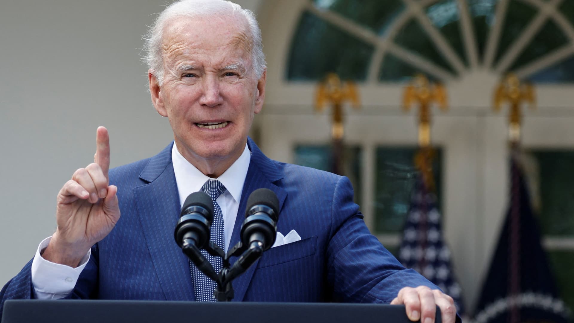 U.S. President Joe Biden speaks at an event on health care costs, Medicare and Social Security, in the Rose Garden at the White House in Washington, September 27, 2022.