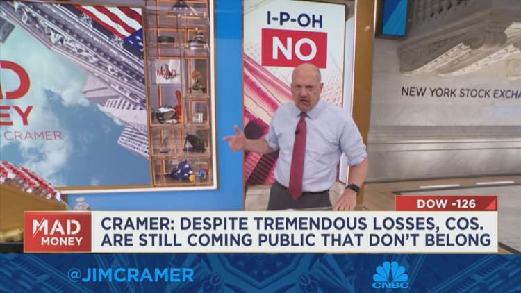 Jim Cramer's 'dirty dozen' stocks that underscore the carnage in the IPO market