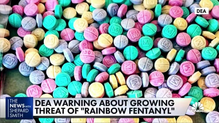 DEA warns of threat over 'rainbow fentanyl'