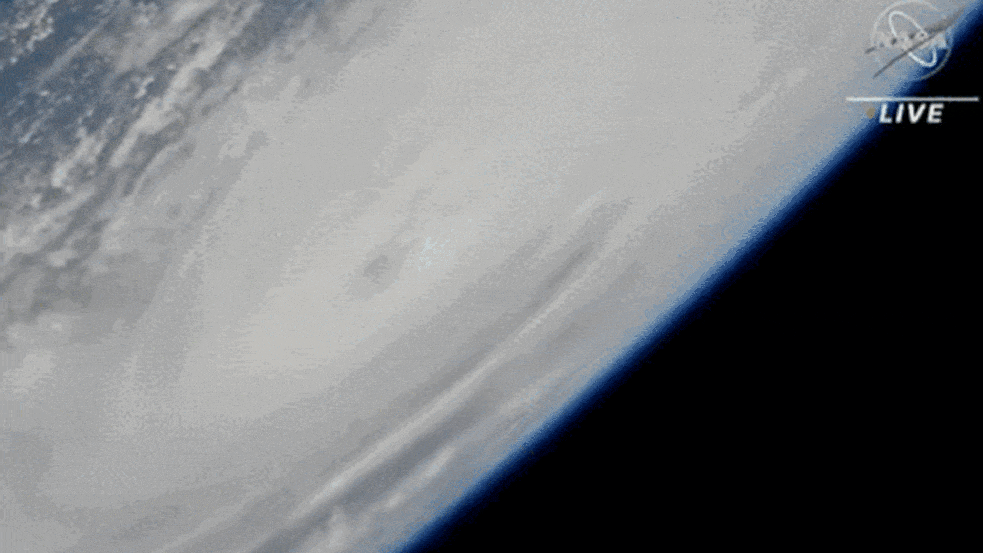 The view of Hurricane Ian from cameras on the International Space Station, as the orbiting research laboratory passed near the storm around 3 p.m. ET on Sept. 28, 2022.