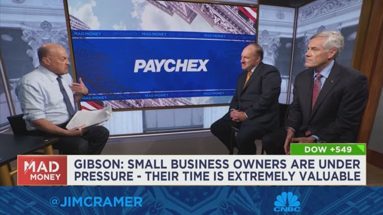 Paychex's Marty Mucci says says company is not seeing a recession at this point