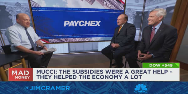 Watch Jim Cramer interview Paychex outgoing and incoming CEOs Marty Mucci and John Gibson