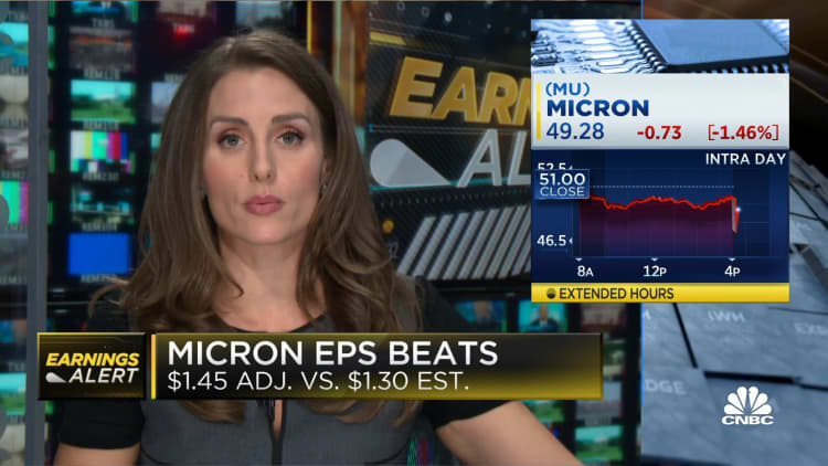 Micron beats earnings, misses on revenue