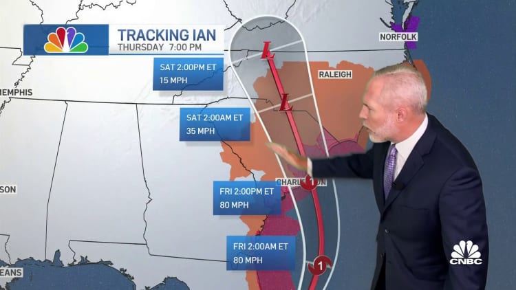 Ian approaches South Carolina as a hurricane again