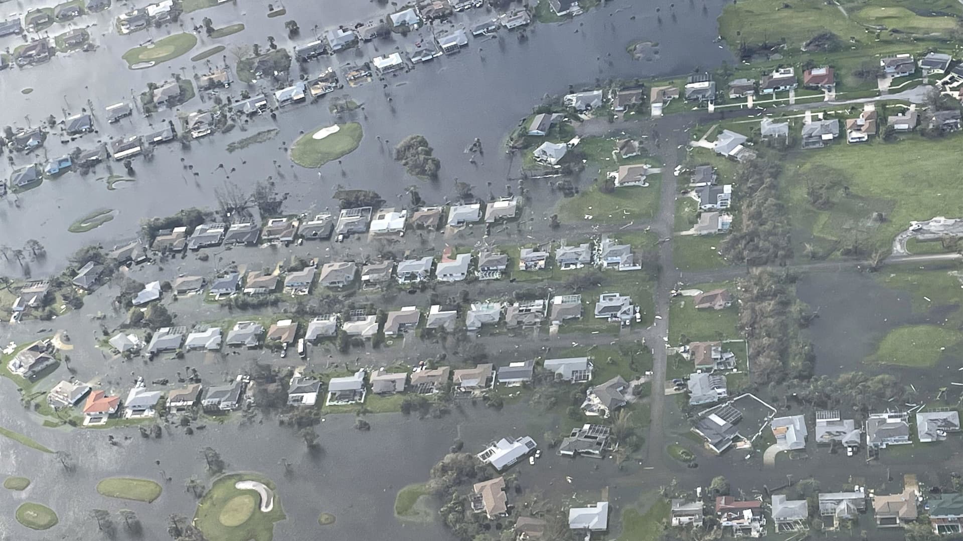 Aerial photos show destruction from Hurricane Ian over Fort Myers, Florida