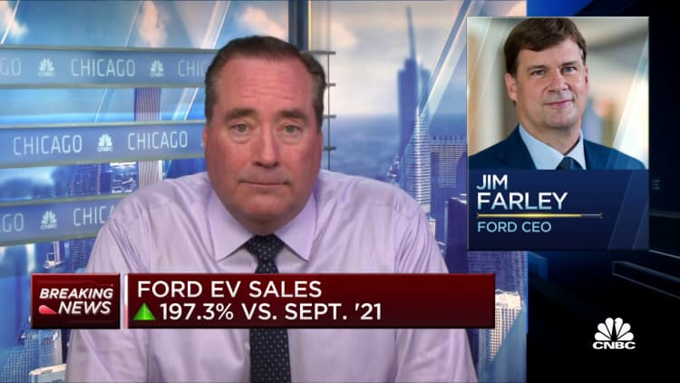 Las ventas de automóviles de Ford disminuyeron un 8.9% año tras año en septiembre, mientras que las ventas de vehículos eléctricos se dispararon un 197.3%