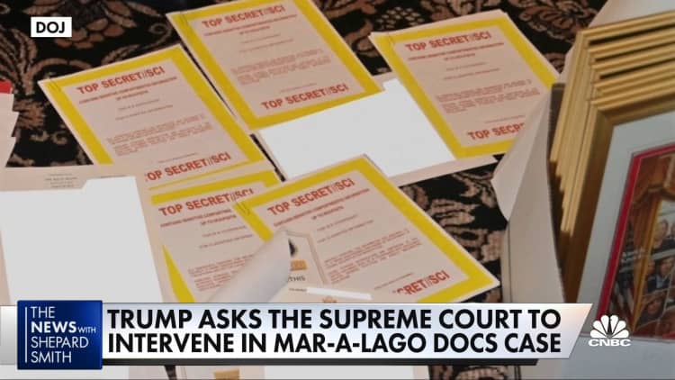 Trump asks Supreme Court to intervene over classified docs found at Mar-A-Lago
