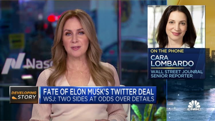 Elon Musk and Twitter at odds over details of agreement, reports WSJ