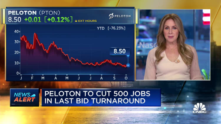 Peloton to cut 500 jobs in last bid turnaround