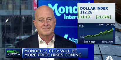 Food seems to be relatively unscathed by pullback in consumer spending, says Mondelēz CEO