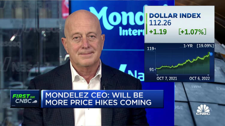 Food seems to be relatively unscathed by pullback in consumer spending, says Mondelēz CEO
