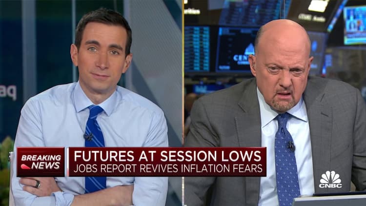 Jim Cramer says the September jobs report shows the Fed still needs to do more