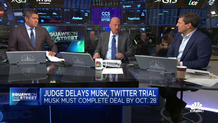 Judge delays Elon Musk, Twitter trial until Oct. 28