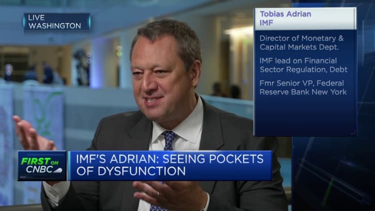 IMF's Tobias Adrian: We zien zakken met disfunctie