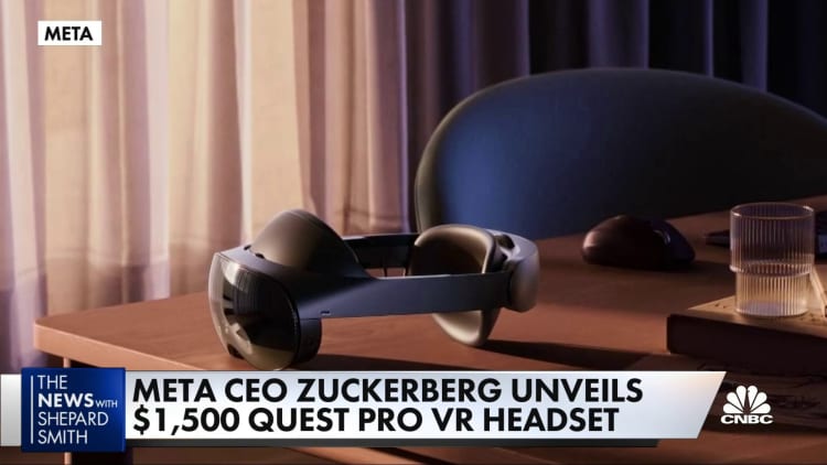Meta CEO Mark Zuckerberg unveils $1,500 mixed reality headset, the Meta Quest Pro