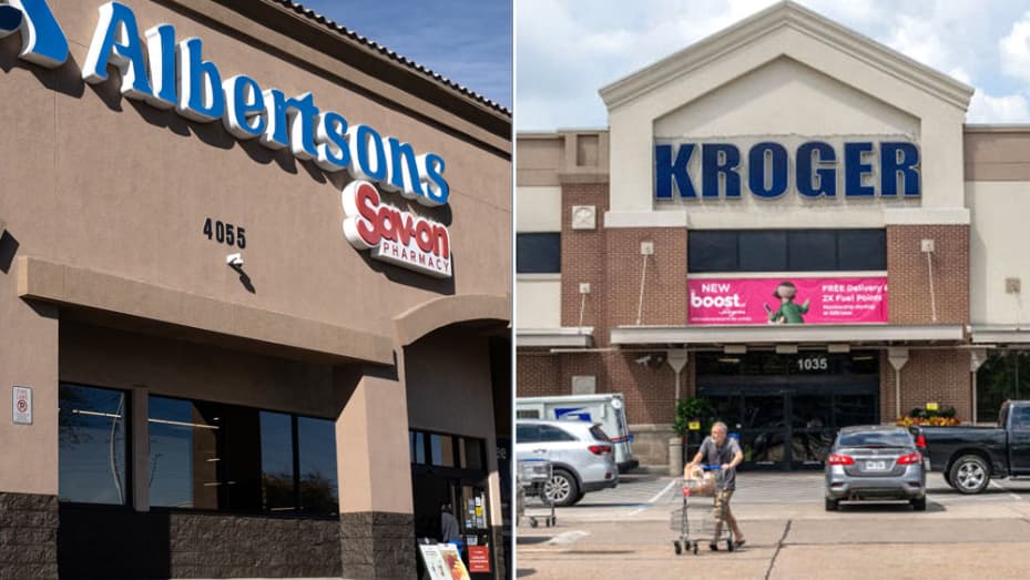 Albertsons and Kroger supermarkets