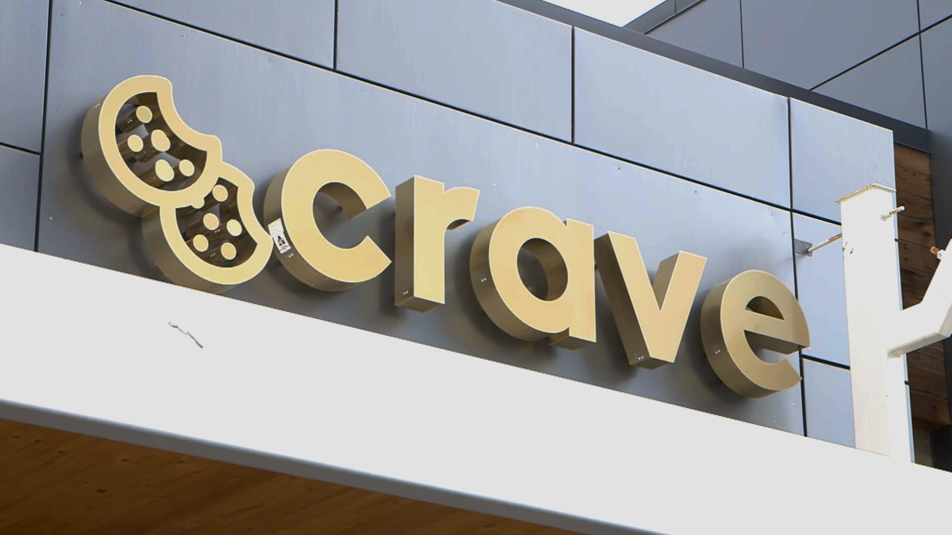 Exterior of a Crave cookie store.