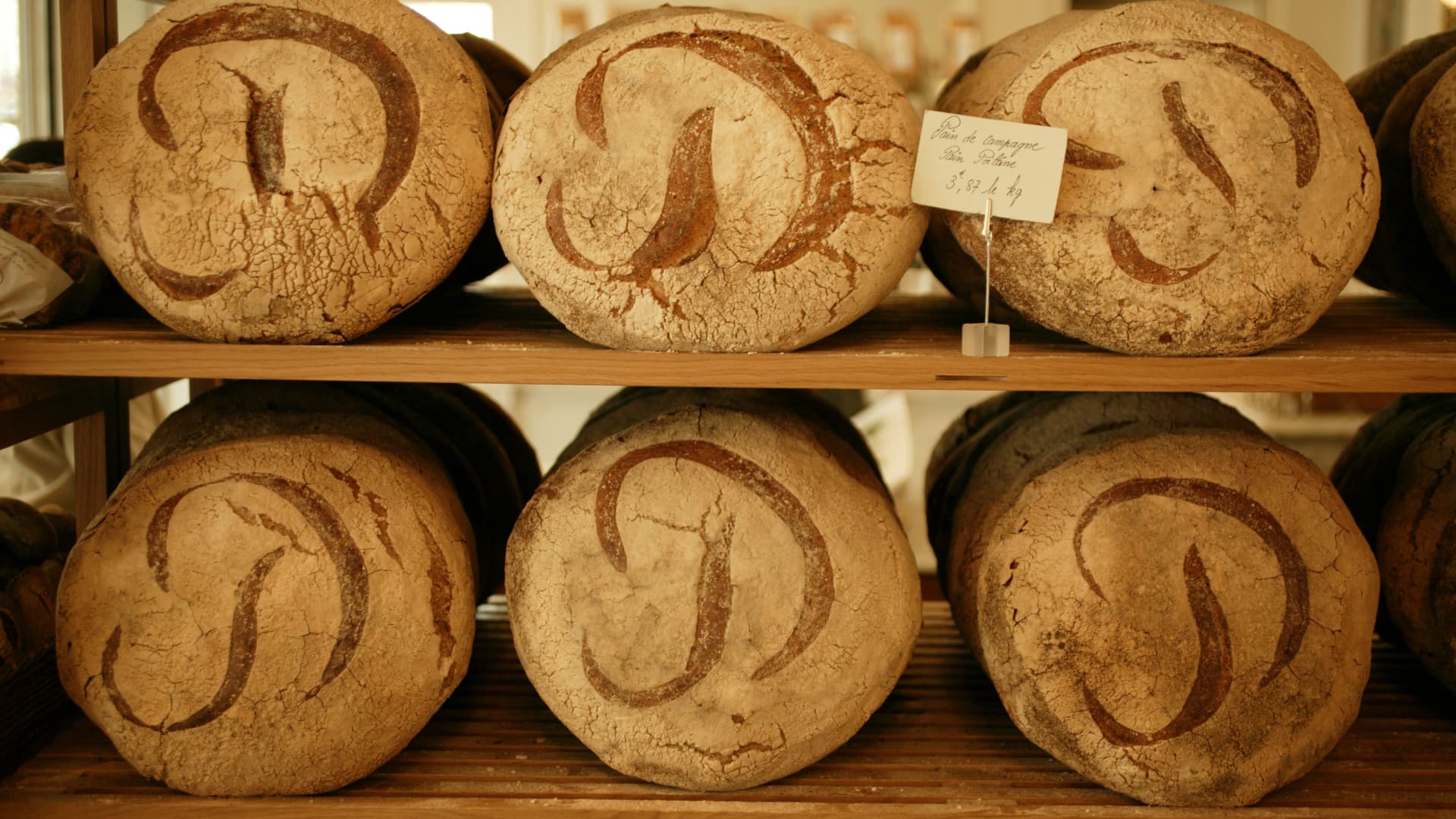 Fresh loaves of bread at one of Poilane's bakeries in Paris. The company said bakers undergo nine months of training to learn the trade.