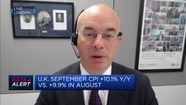UBS chief economist says UK inflation figures should not be disappointing for markets
