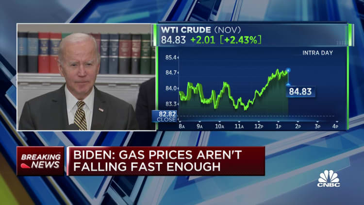 Biden: The Energy Department will release an additional 15 million barrels of oil from SPR
