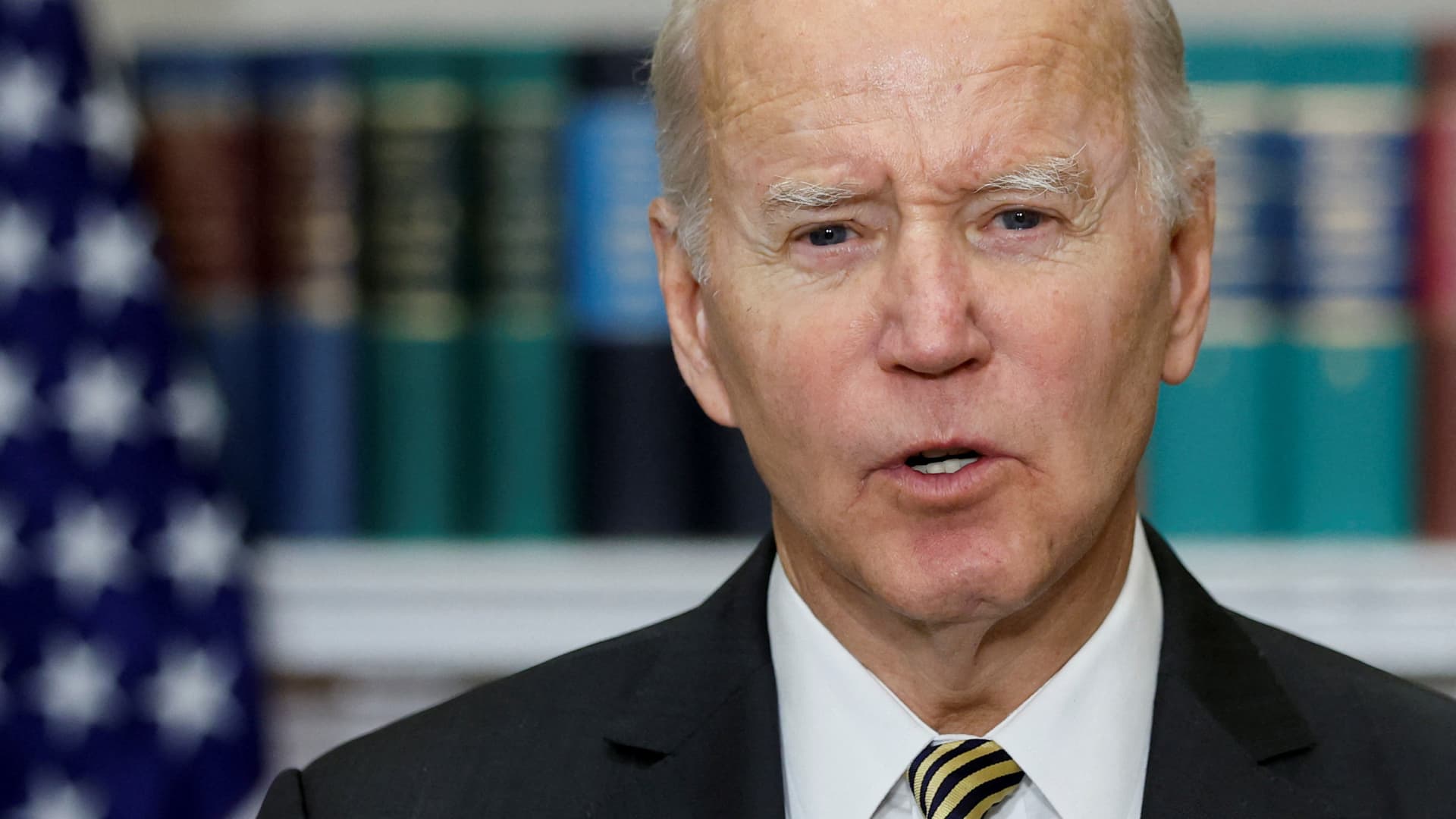 Biden says oil companies should ramp up production and cut prices at the pump instead of buying back stock, paying dividends