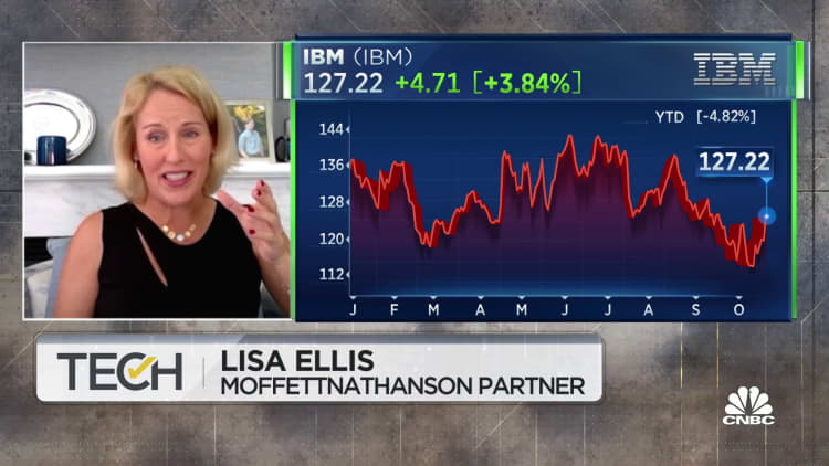 Lisa Ellis of MoffettNathanson says IBM's software business contributes the majority of its profits.