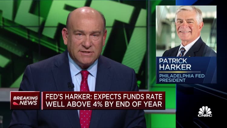 Philadelphia Fed's Harker: Fondy Fedu budou do konce roku výrazně nad 4 procenty