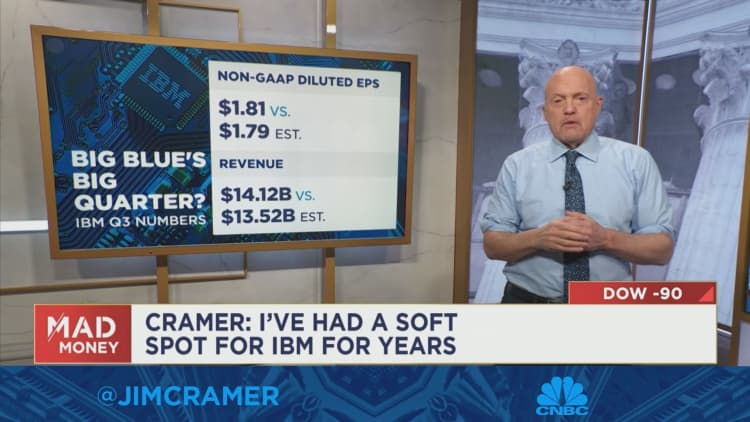Jim Cramer says the current IBM is not the 'old' IBM