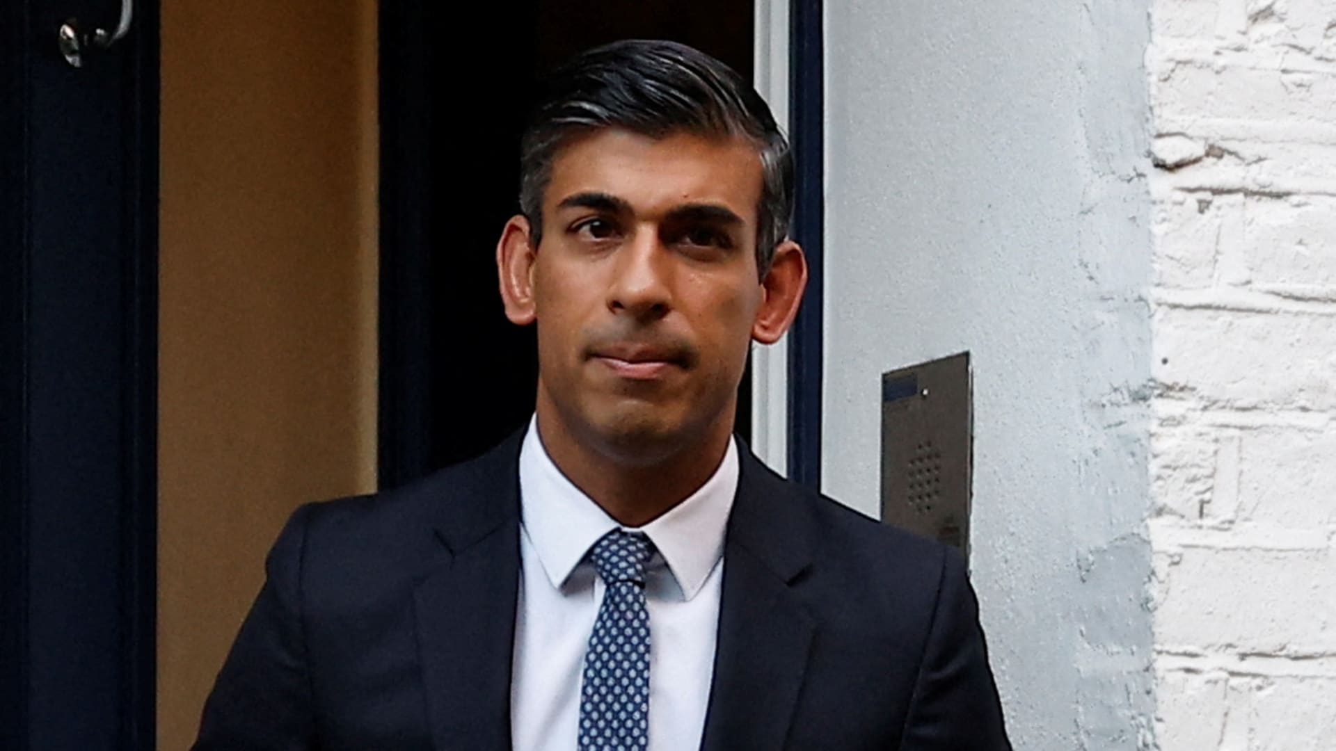 Britain's Conservative MP Rishi Sunak leaves his home address in London, Britain October 24, 2022. 