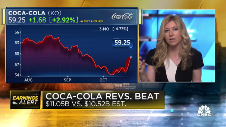 Coca-Cola earnings beat across top and bottom lines