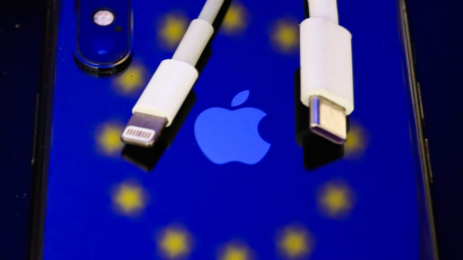 Apple will "comply" with European Union regulation that requires electronic devices to be equipped with USB-C charging, said Greg Joswiak, Apple's senior vice president of worldwide marketing. That will mean Apple's iPhones, which currently use its proprietary Lightning charging standard, will need to change to support USB-C.