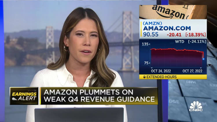 Amazon misses on revenue, stock plummets on weak fourth-quarter guidance