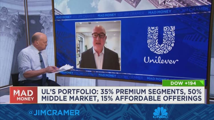 Unilever CEO says premium parts of the business are seeing faster growth than the rest of the portfolio