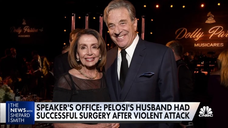 Nancy Pelosi says husband continues to improve after brutal home attack