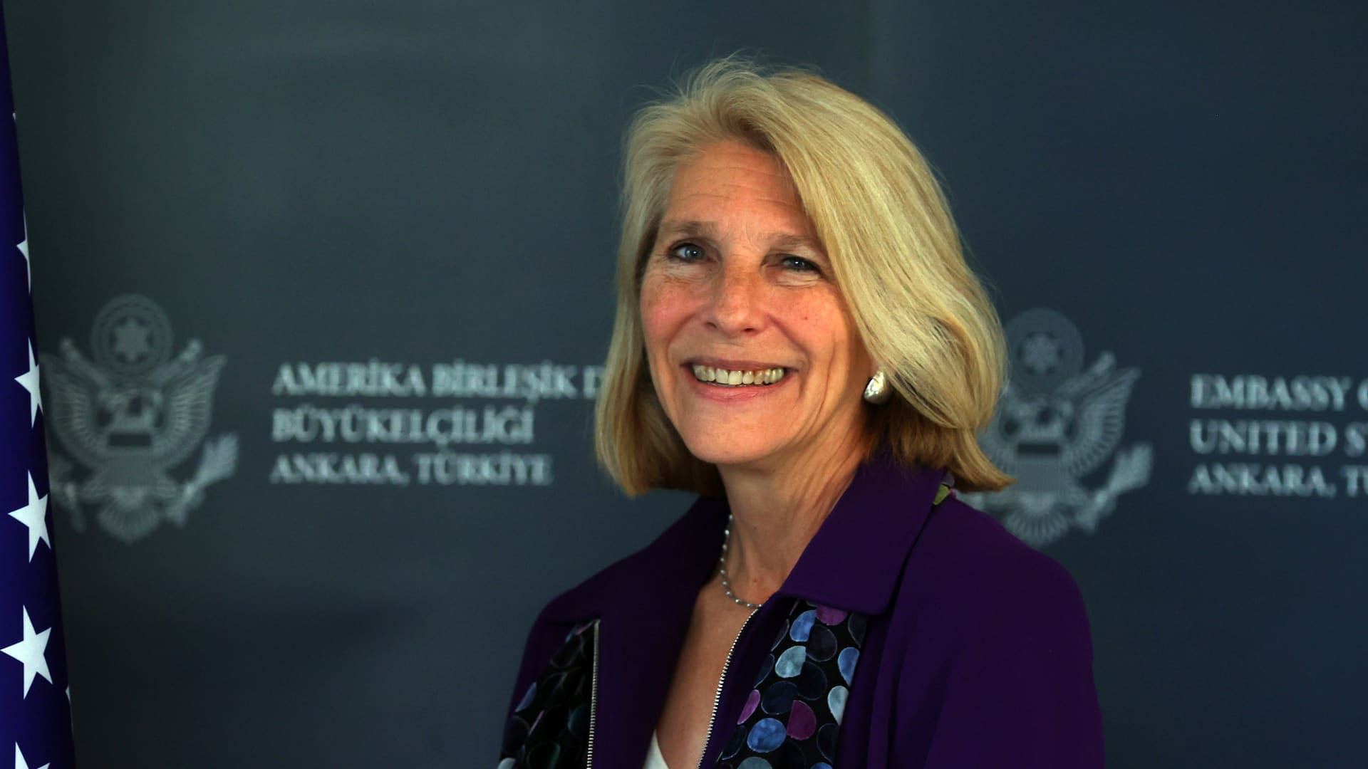 U.S. Assistant Secretary of State for European and Eurasian Affairs, Karen Donfried poses for a photo during an interview on her visit, including Ankara and Istanbul, and recent developments on bilateral relations in Ankara, Turkey on November 18, 2021. (Photo by Evrim Aydin/Anadolu Agency via Getty Images)