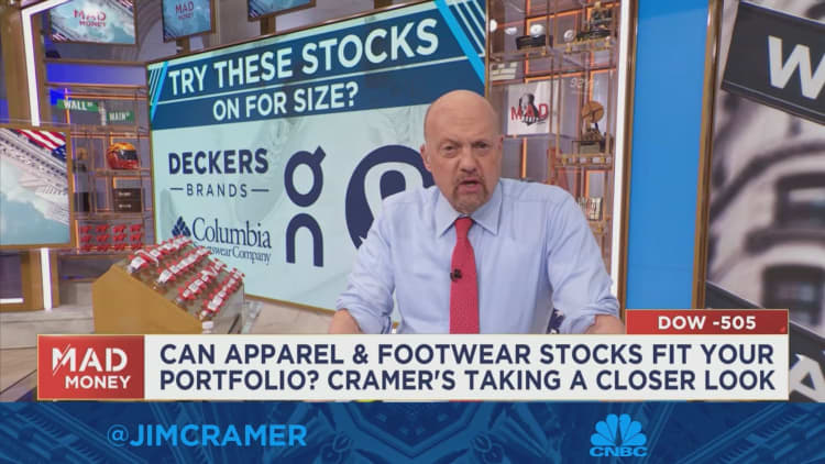 Jim Cramer picks 4 apparel stocks that are 'worth owning' when the market's oversold