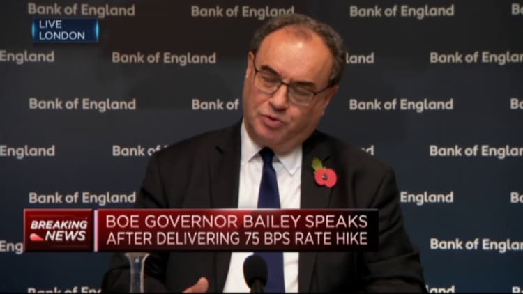 BOE's Bailey: UK economic shocks differ from US ones