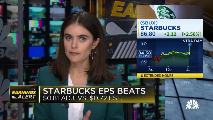 Starbucks earnings beat on top and bottom lines