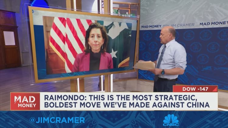 Sec.  Raimondo doubles down on Biden's plan to limit semiconductor chip exports to China