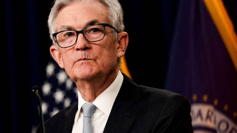 Federal Reserve Chair Jerome Powell holds a news conference in Washington, November 2, 2022.