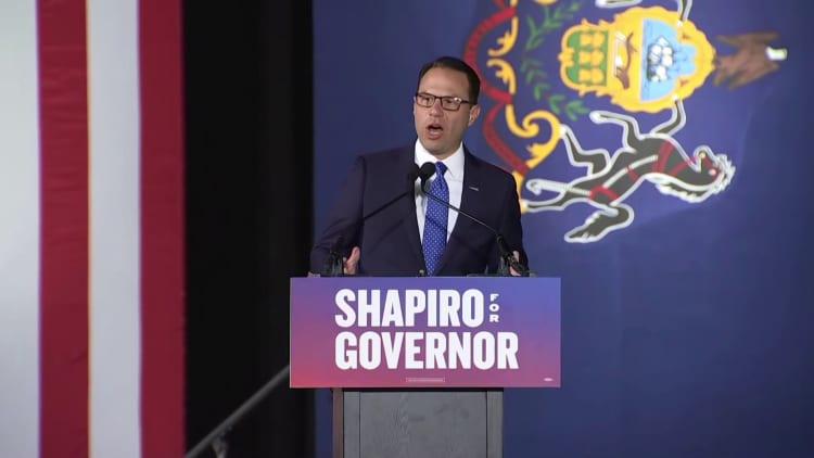 Democrat Josh Shapiro speaks after winning Pennsylvania governors race, NBC News projects