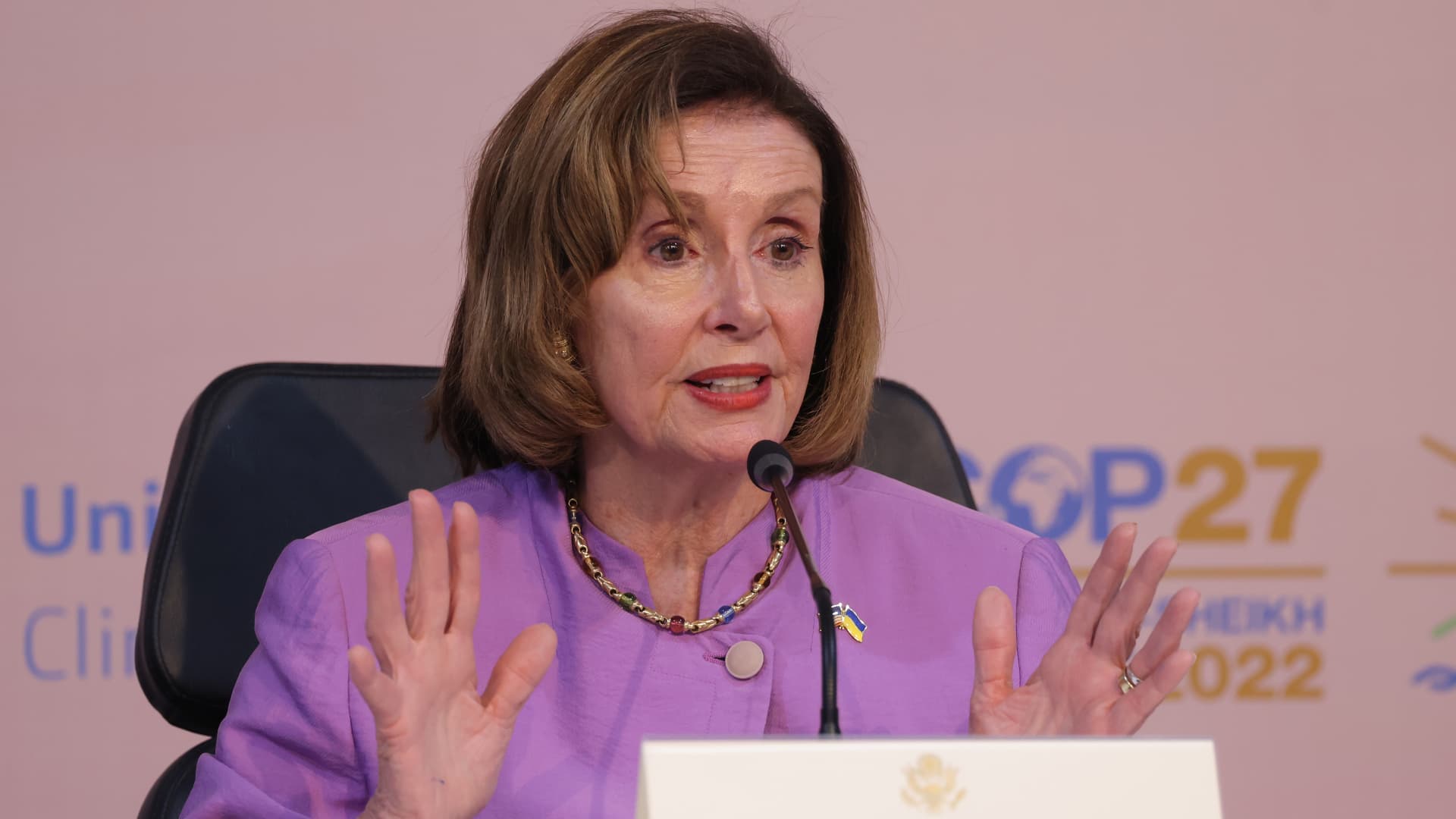 Pelosi says Republican’s ‘red wave’ turned into a ‘little, tiny trickle’