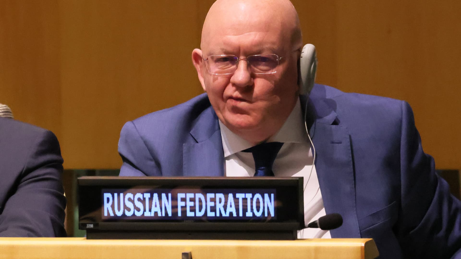 Permanent Representative of Russia to the United Nations Vasily Nebenzya.