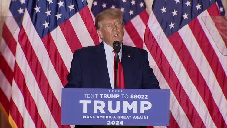 Former President Donald Trump announces 2024 presidential run